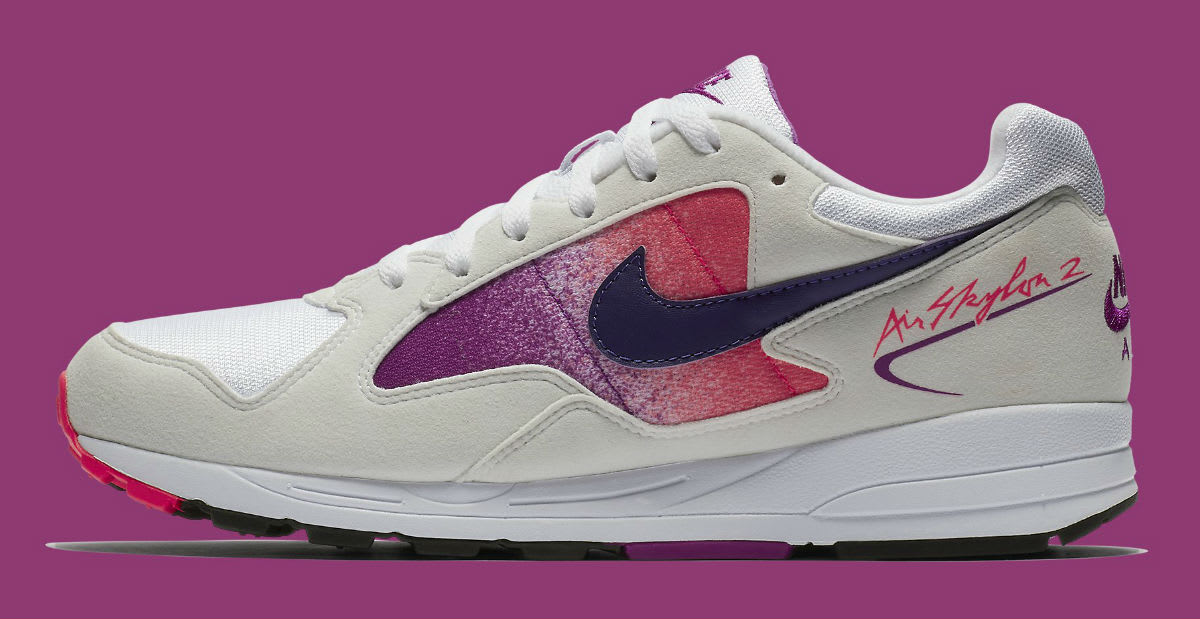 Nike Air Skylon 2 White Court Purple Solar Red Release Date AO1551-103 Profile