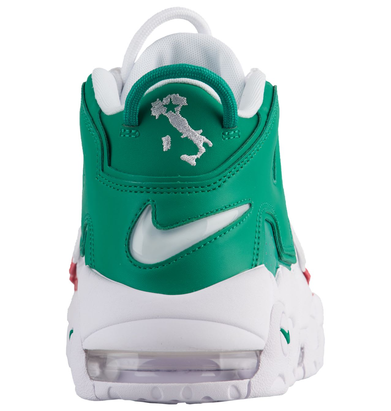 Nike Air More Uptempo &#x27;Italy&#x27; University Red/Lucid Green/White (Heel)
