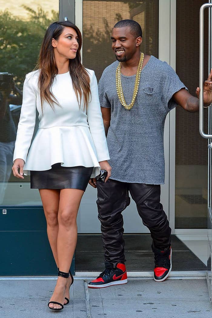 Kanye West in Bred 4's