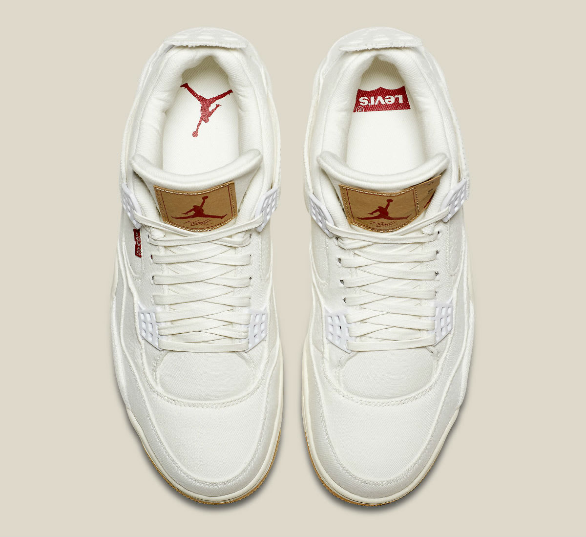 Levi&#x27;s x Air Jordan 4 White Demin Release Date AO2571-100 Top