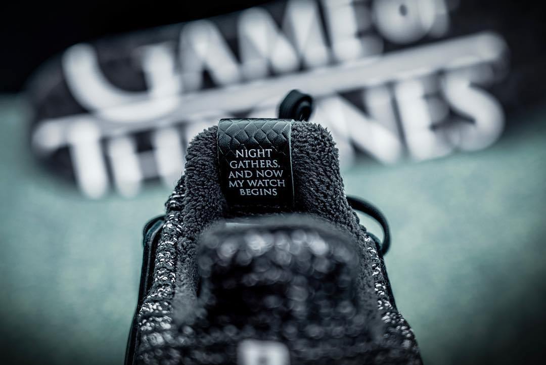Game of Thrones x Adidas Ultra Boost &#x27;Night&#x27;s Watch&#x27; (Tongue)