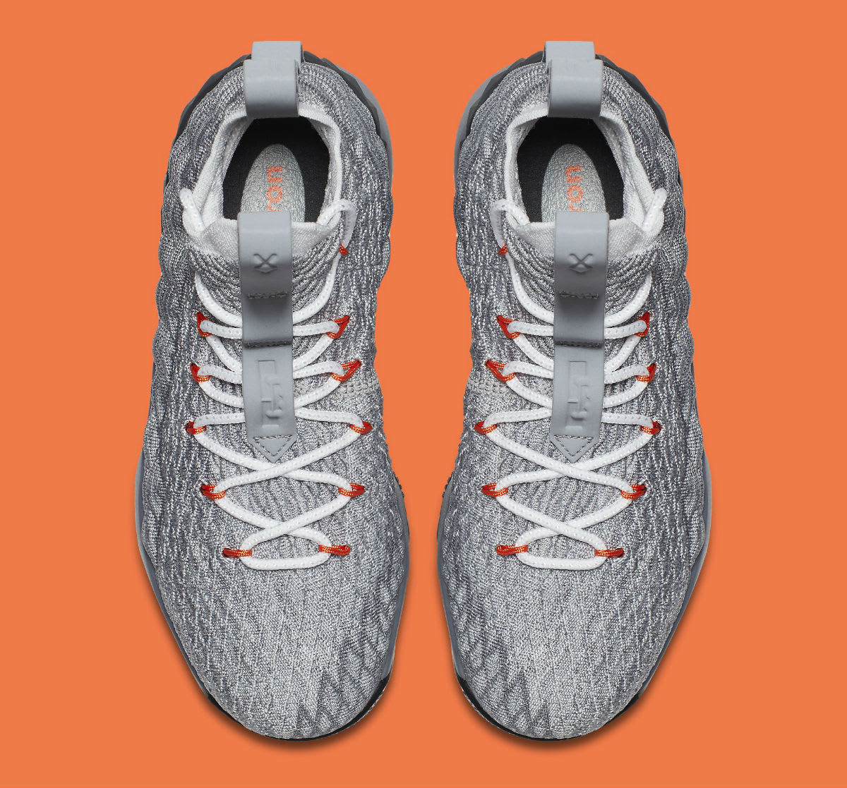 Nike LeBron 15 GS Black Safety Orange Dark Grey Wolf Grey Release Date 922911-080 Top