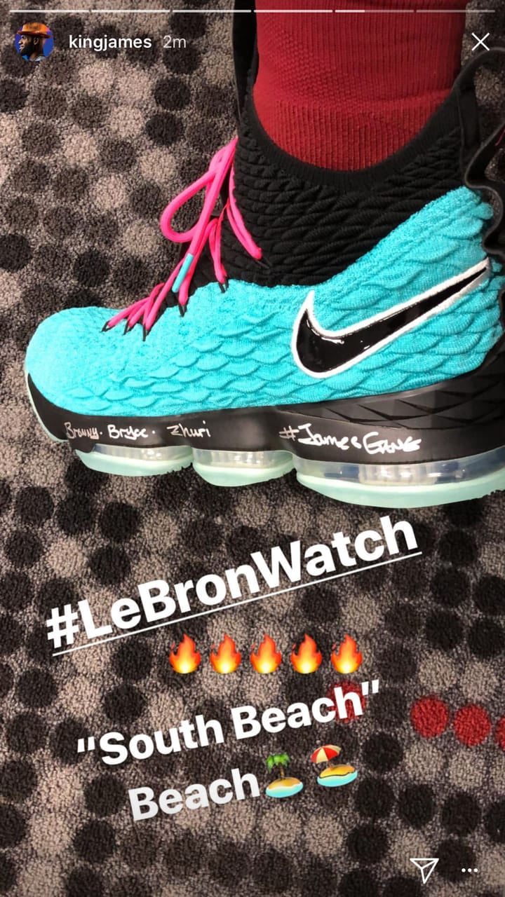Nike LeBron 15 &#x27;South Beach&#x27; 1