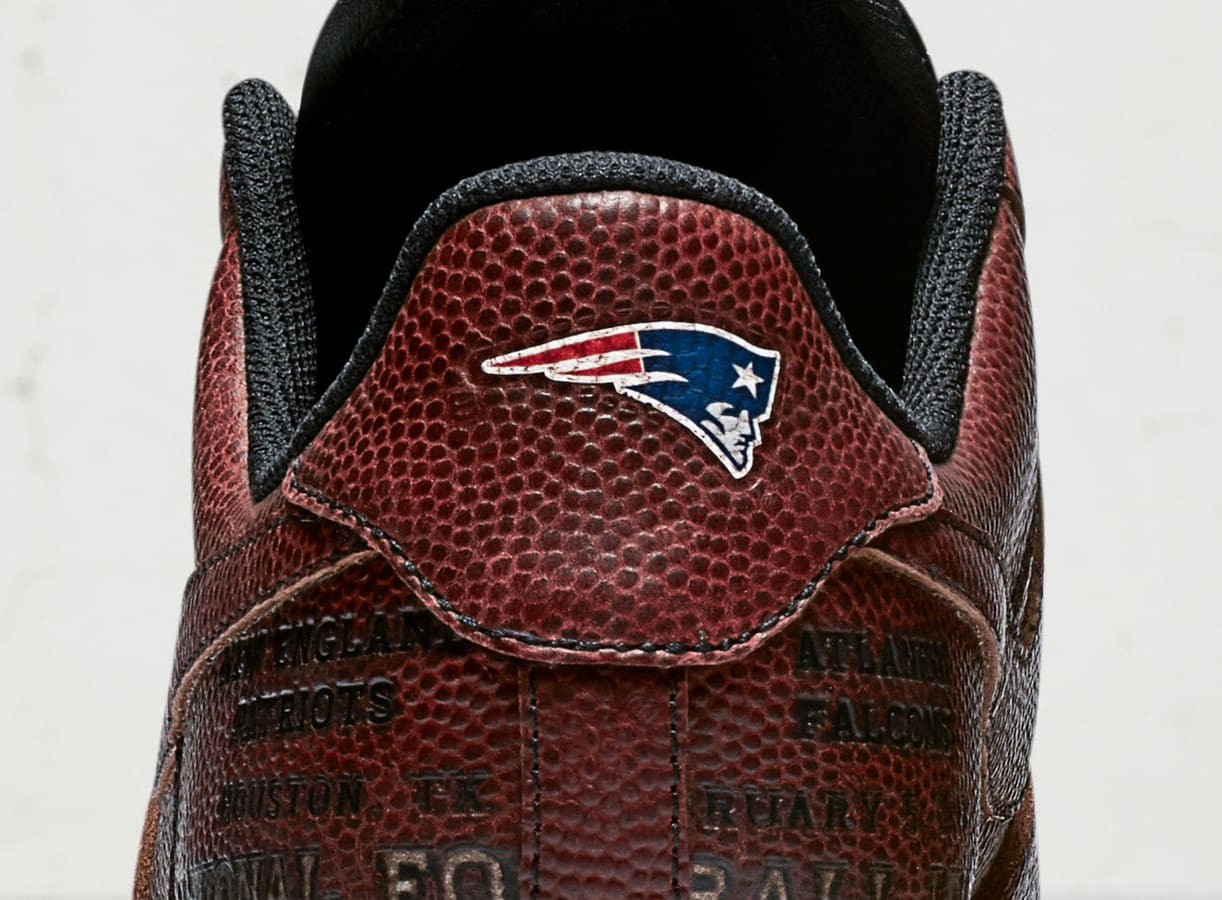 Patriots Nike Air Force 1 Super Bowl 51 Heel