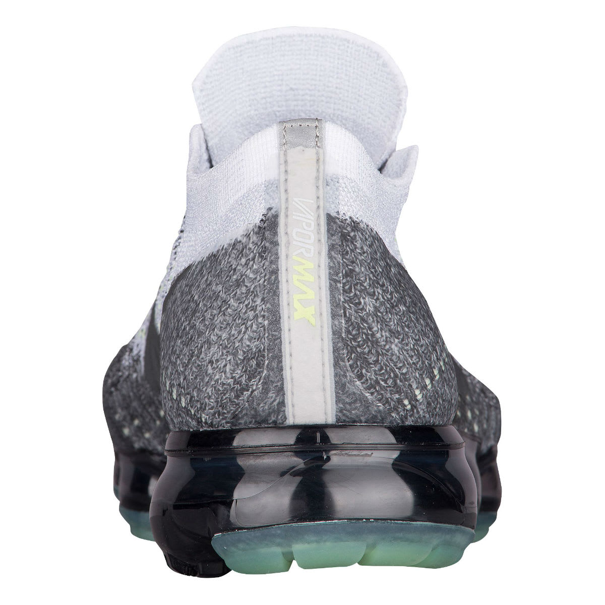 Nike Air VaporMax Flyknit Heritage Pack Pure Platinum White Dark Grey Release Date 922915-002 Heel