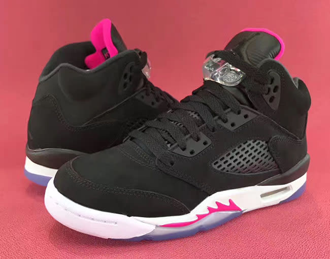 Air Jordan 5 GS Deadly Pink Release Date Left Heel 440892-029
