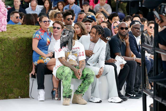 Bella Hadid, Naomi Campbell and A$AP Rocky at the Dior Homme Spring 2019  Show