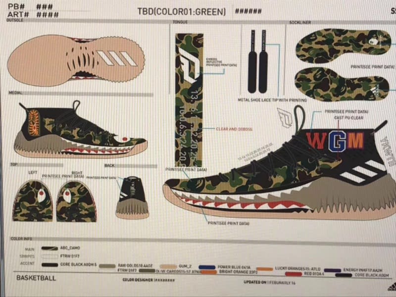 Bape Adidas Dame 4