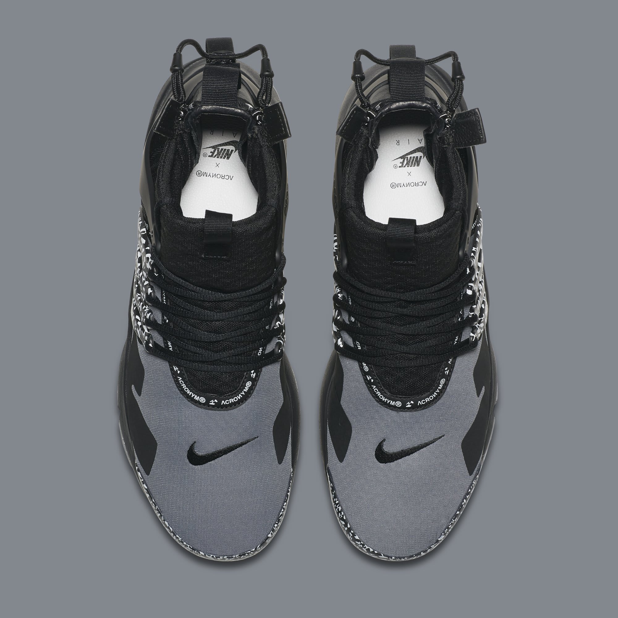 Acronym x Nike Air Presto Mid &#x27;Cool Grey/Black&#x27; AH7832-001 (Top)