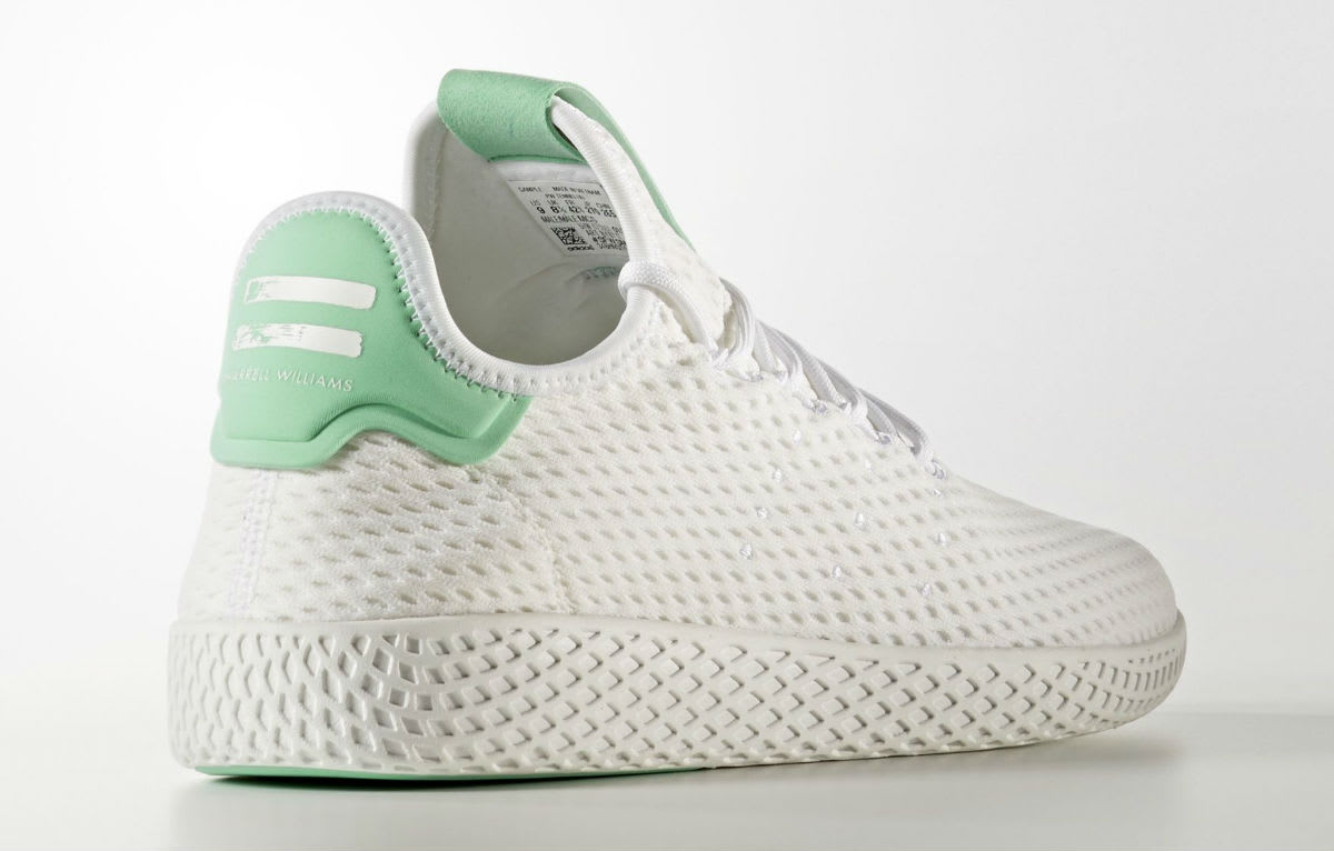 Pharrell x Adidas Tennis Hu Light Green Release Date Lateral