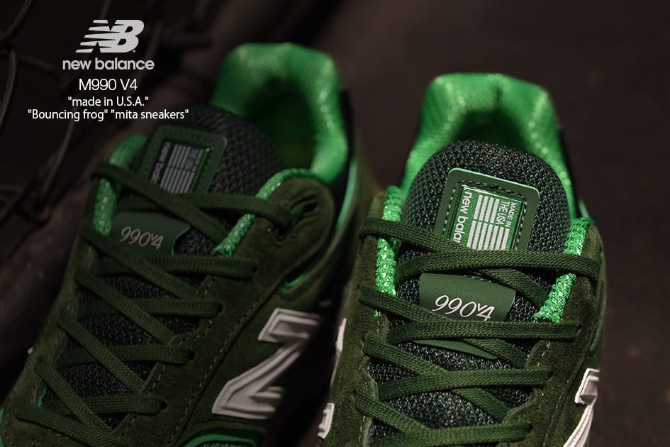 Mita Sneakers x New Balance 990v4 &#x27;Bouncing Frog&#x27; (Tongue)