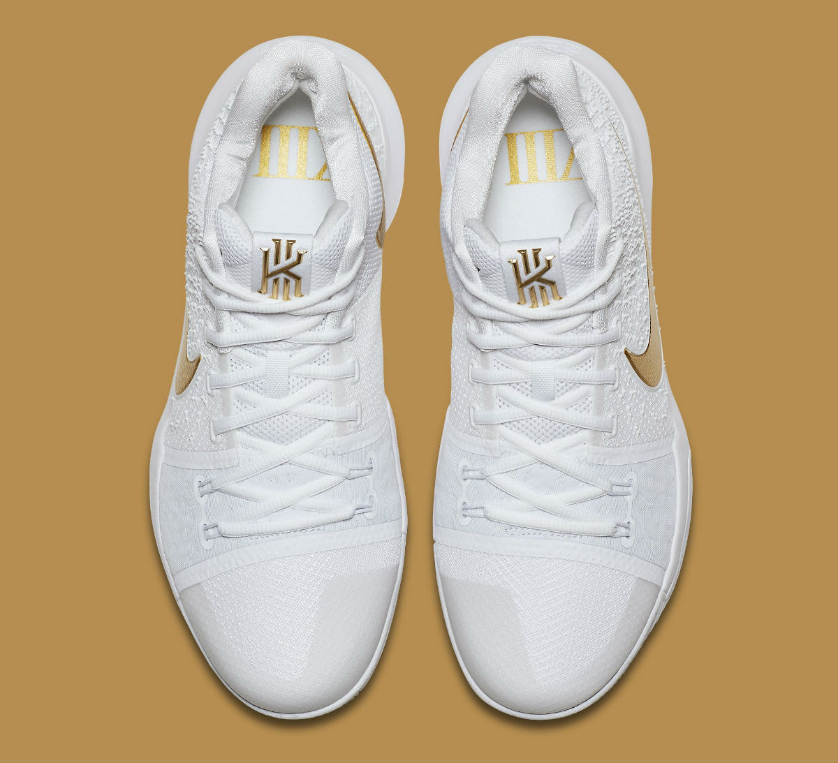 Nike Kyrie 3 White/Gold Release Date Top 852396-902