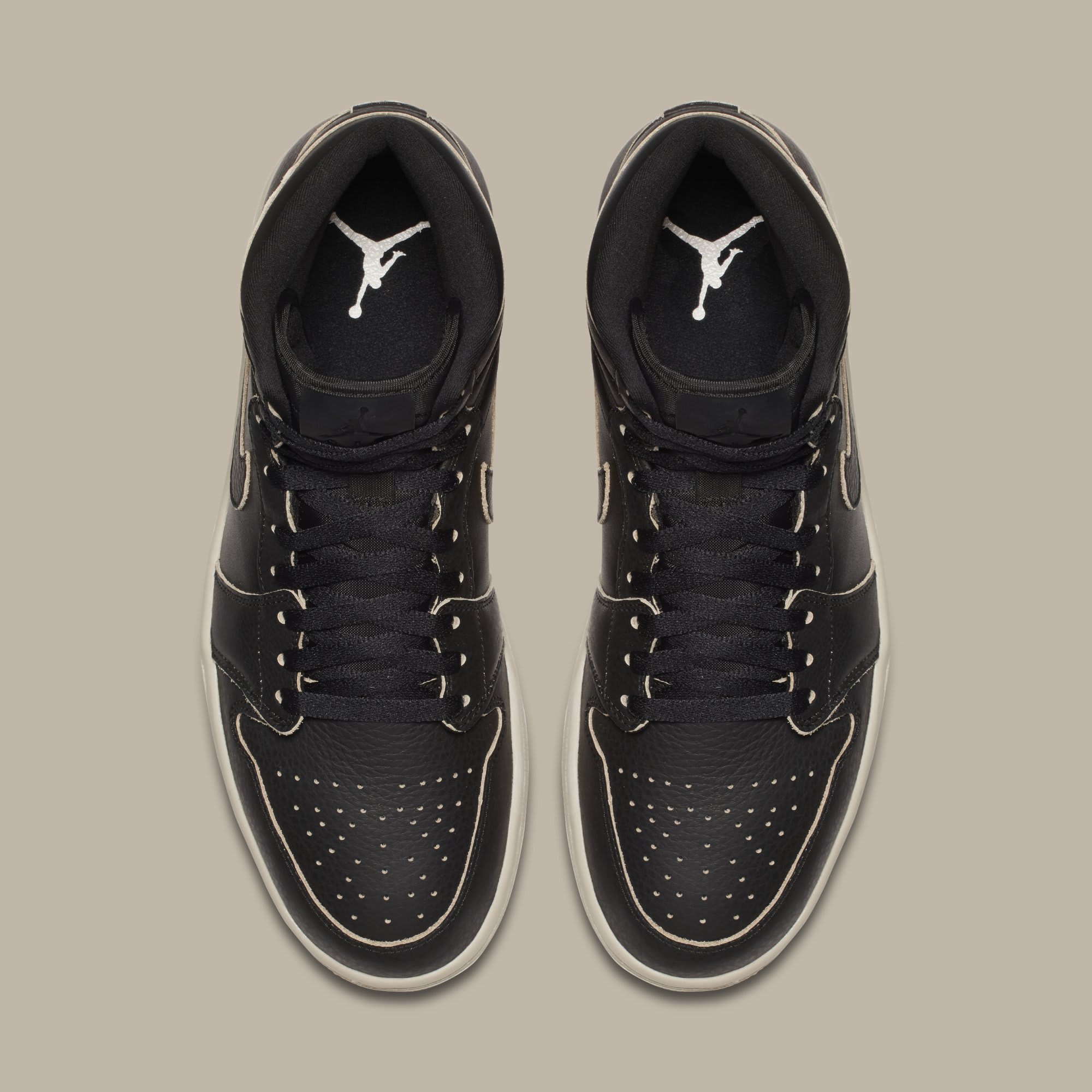 Air Jordan 1 &#x27;Black/Desert Sand/Black&#x27; AA3993-021 (Top)