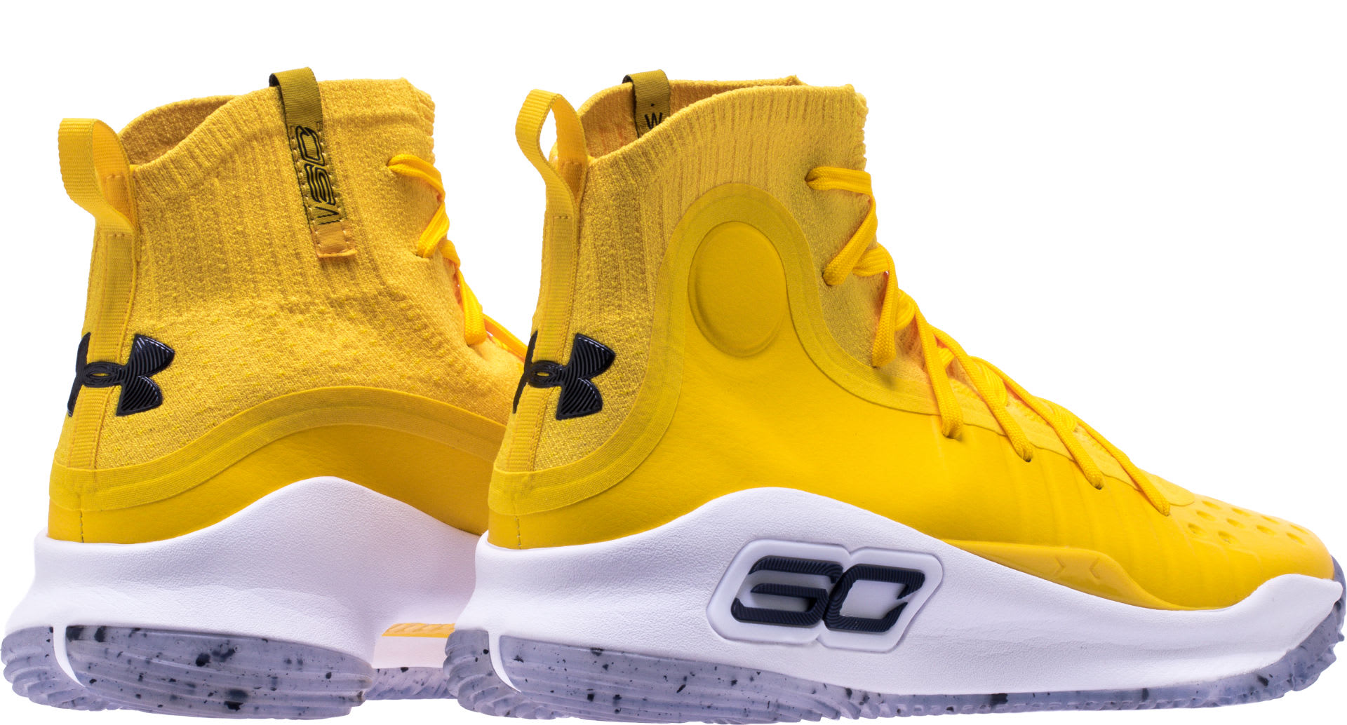 Shoe Palace Under Armour Curry 4 &#x27;Yellow/Blue&#x27; 1298306-700 (Heel)