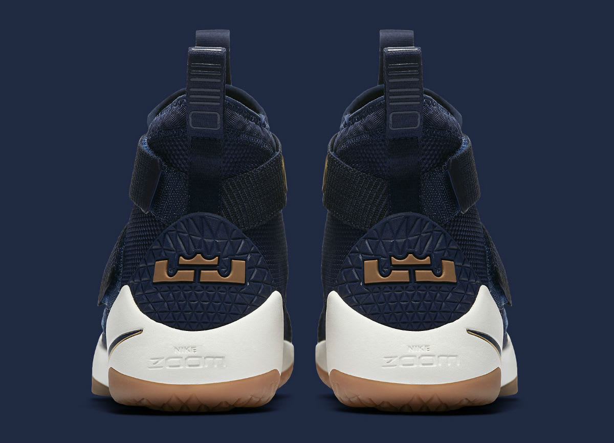 Nike LeBron Soldier 11 Cavs Navy Release Date Heel 897644-402