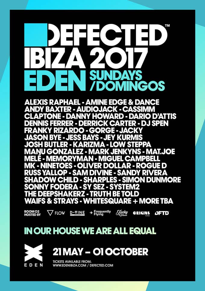 Defected Ibiza 2017 flyer