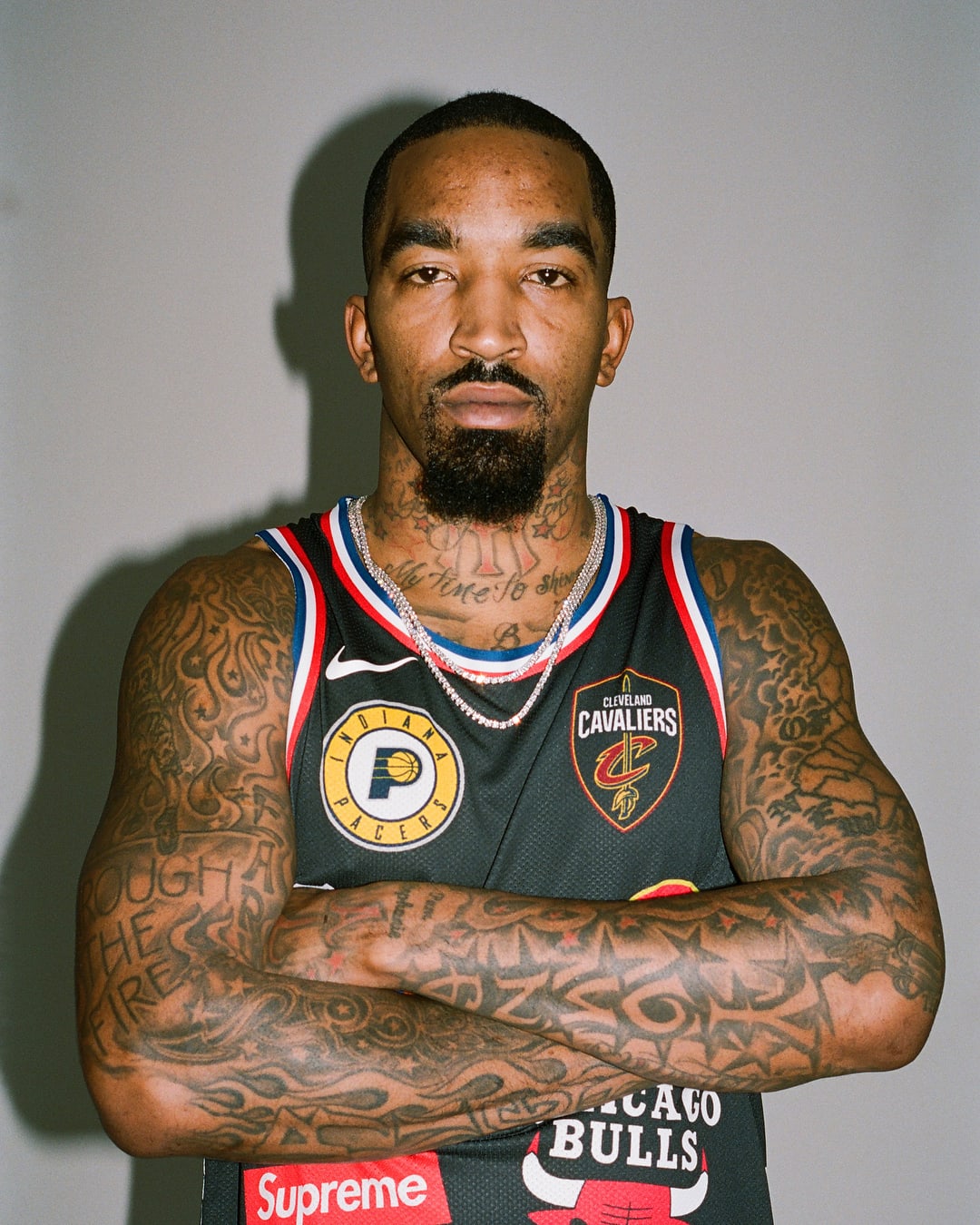 J.R. Smith Helps Supreme Unveil Logo-Covered Nike x NBA Uniform