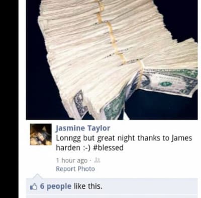 Jasmine Tayor&#x27;s Facebook post about James Harden.