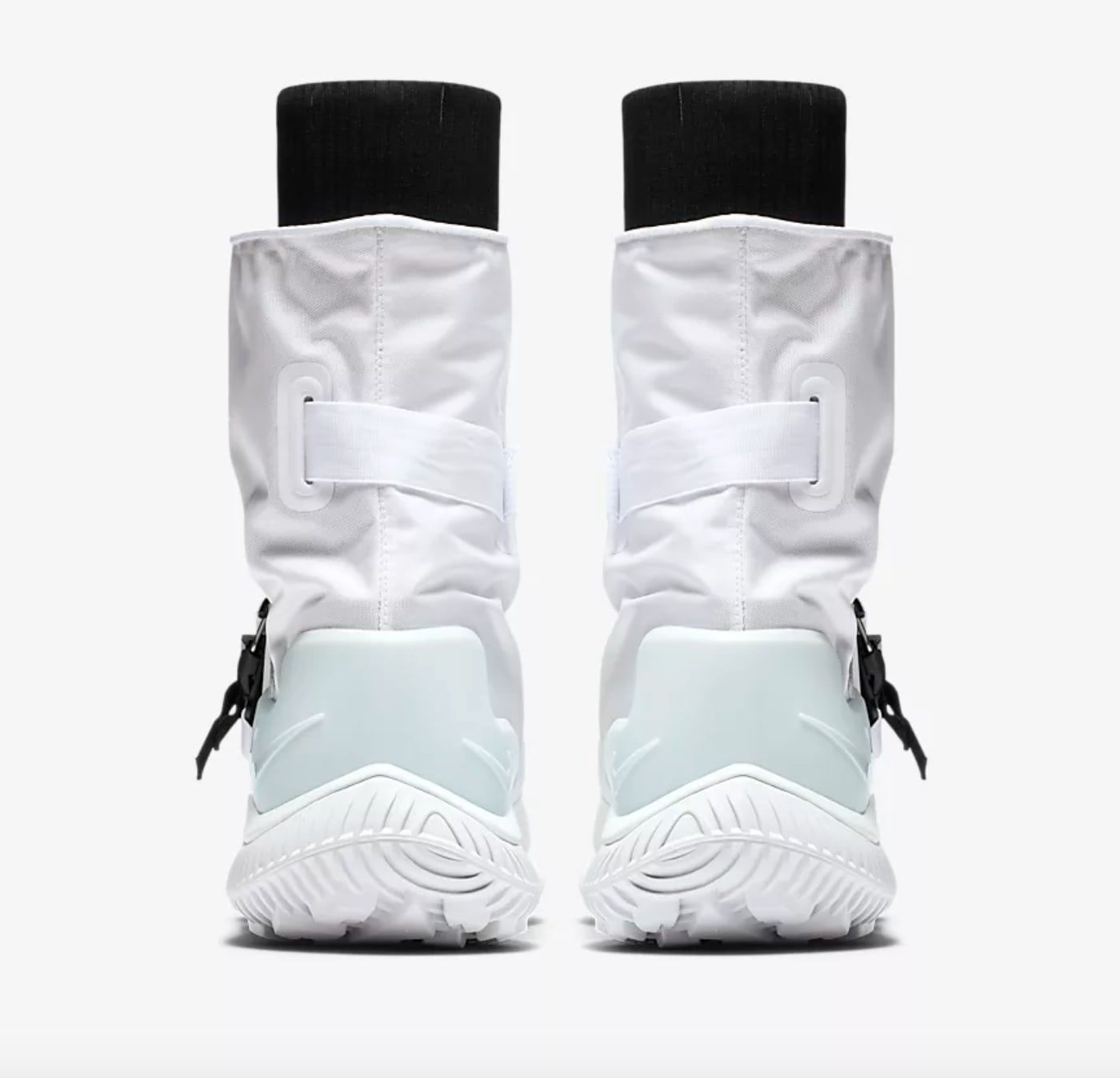 Nike Gaiter Women&#x27;s Boot White/Black/Pure Platinum/Barely Green AA0528-100 (Heel)