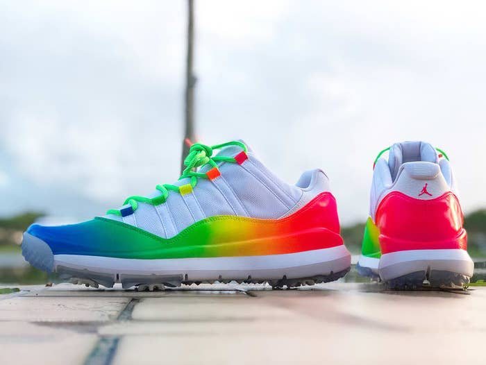 Ray Allen Air Jordan 11 Rainbow Golf Shoes
