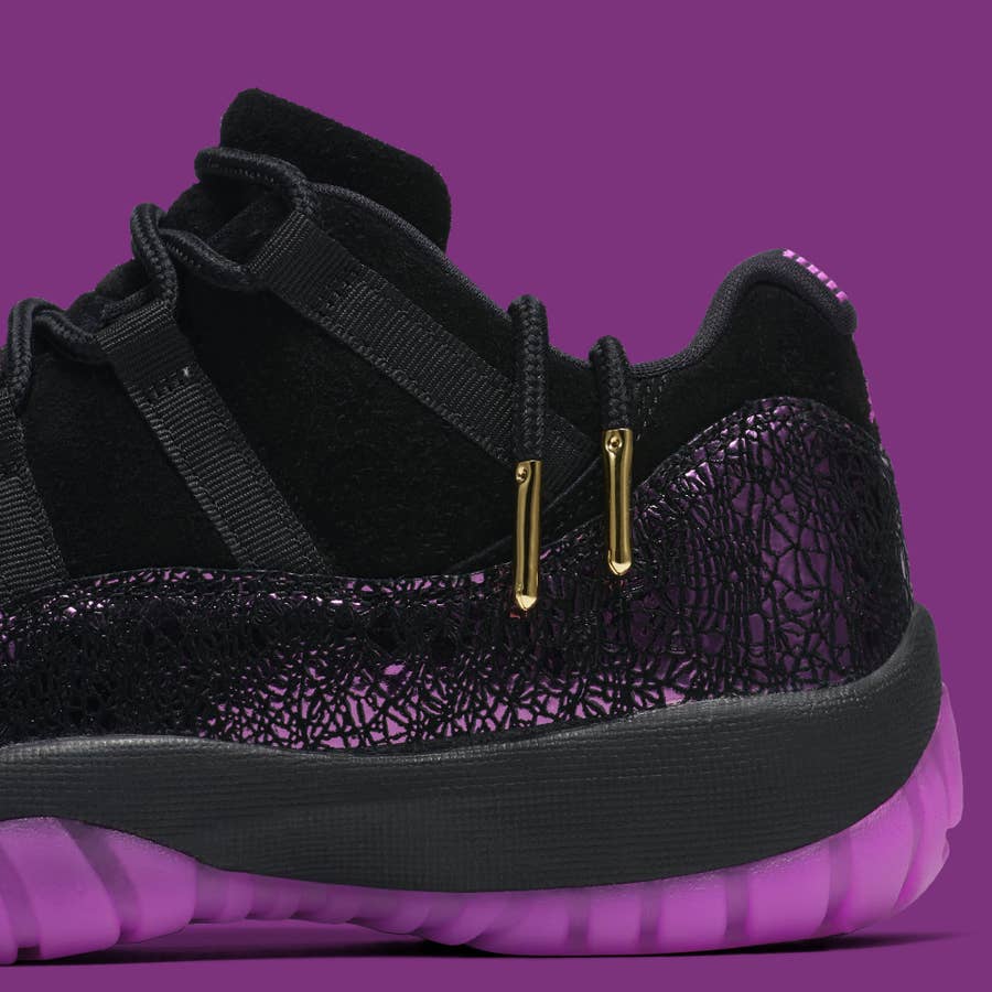 Black and purple jordans 11 hotsell