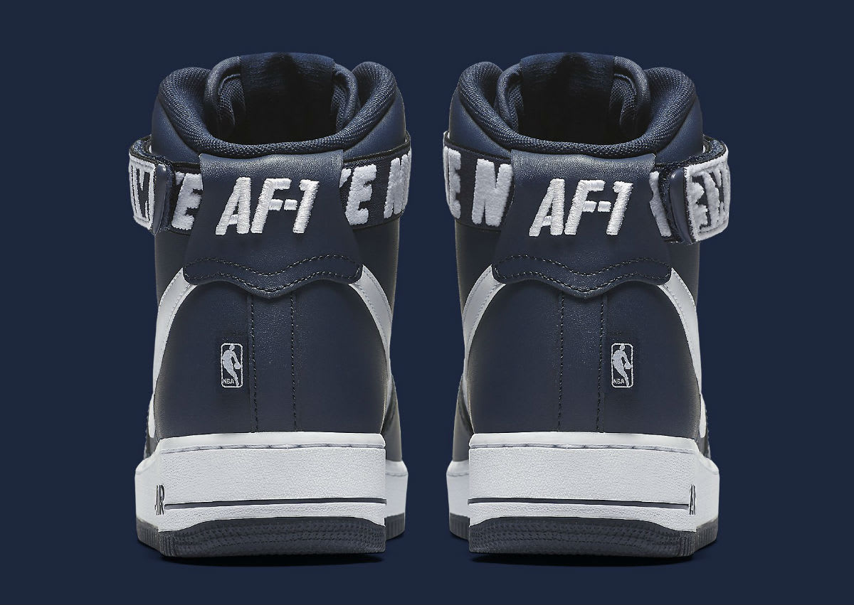 Nike Air Force 1 High NBA Statement Game Navy Release Date Heel 315121-414