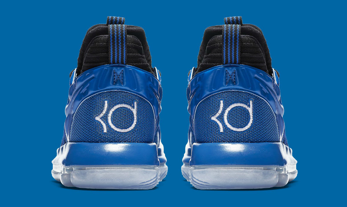 Nike KD 10 GS Foamposite Royal Release Date AJ7220-500 Heel