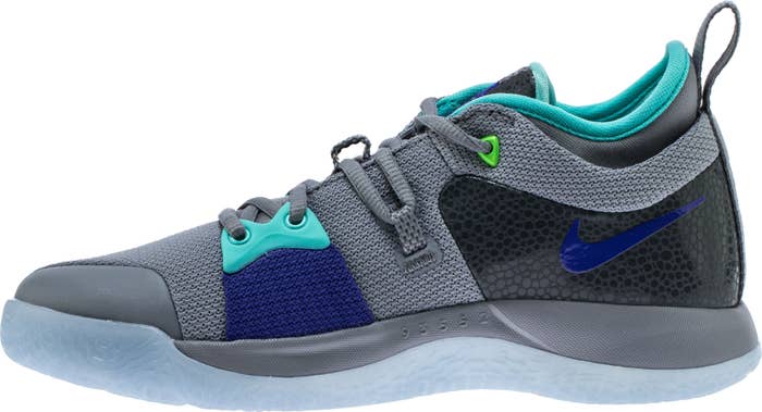 Nike PG2 Pure Platinum Neo Turquoise Wolf Grey Aurora Green Release Date AJ2039-002 Medial