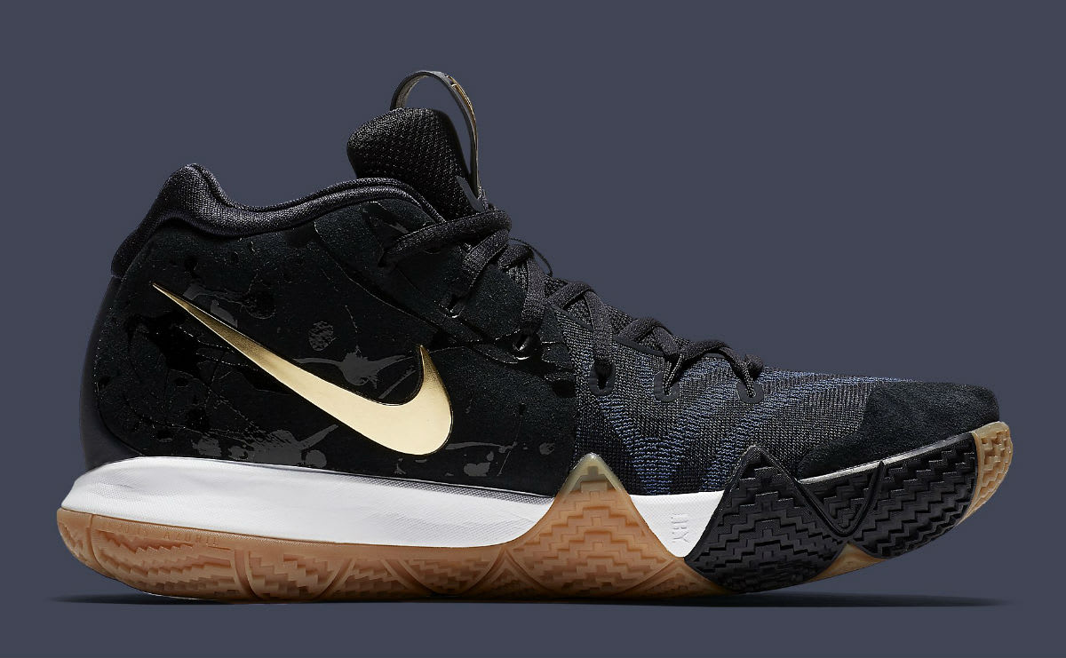Nike Kyrie 4 Pitch Blue Gold Release Date 943807-403 Medial