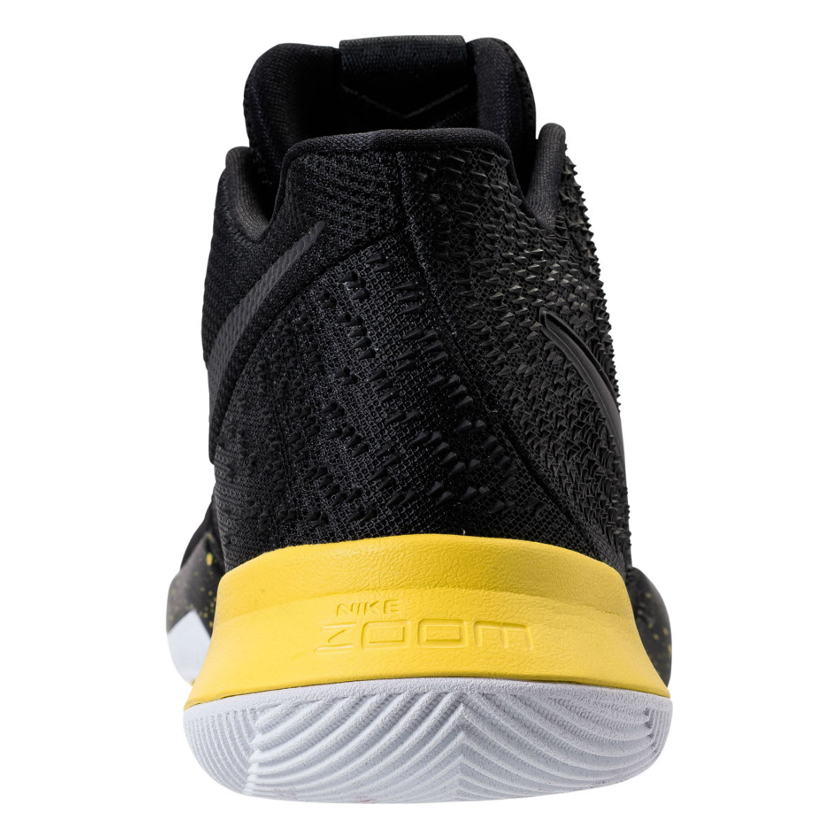 Nike Kyrie 3 Black/Yellow Release Date Heel 852395-901