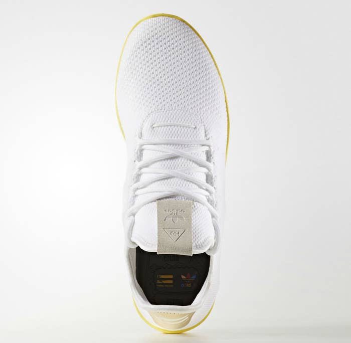 Pharrell x Adidas Tennis Hu White Yellow Release Date Top BY2674