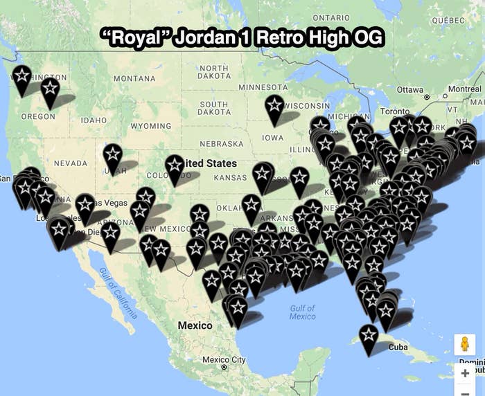 Royal Air Jordan 1 Footaction Release Locations