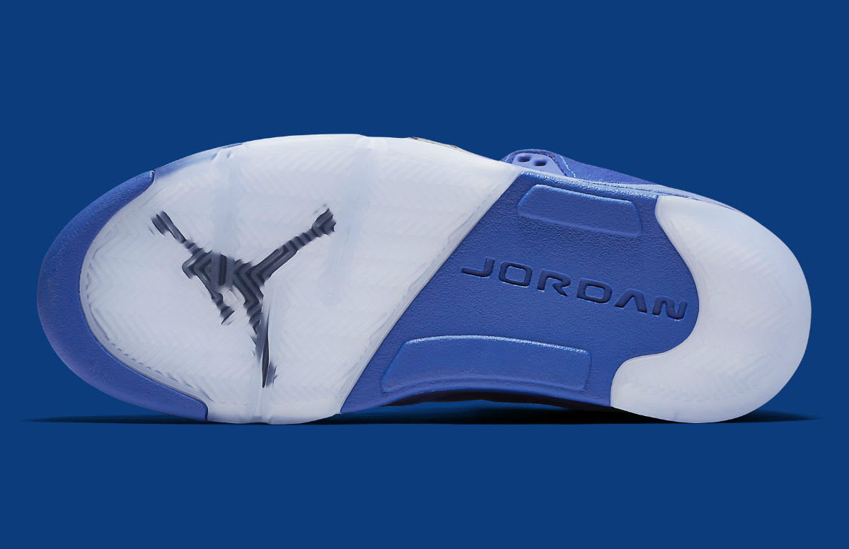 Air Jordan 5 Royal Blue Suede Flight Suit Release Date Sole 136027-401