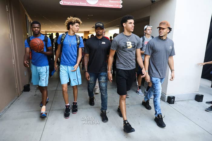 Lonzo Ball wearing Big Baller Brand ZO2