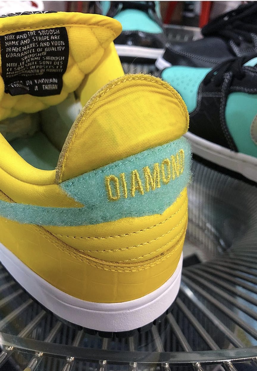 Diamond Supply Co. x Nike SB Dunk Low &#x27;Canary Yellow&#x27; 4