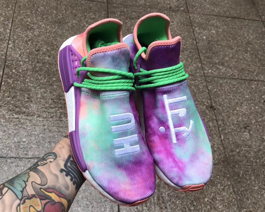 Pharrell's Multicolor Adidas NMDs for the Holi Festival | Complex