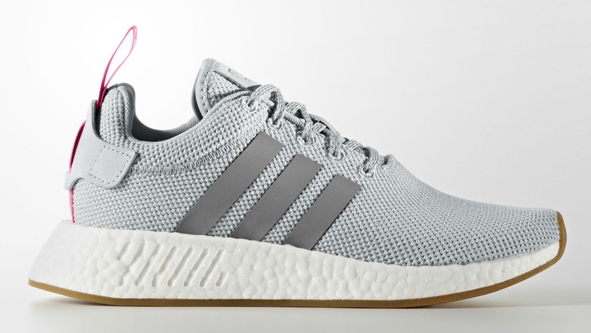 Adidas Women&#x27;s NMD_R2 Grey Shock Pink Release Date BY9317