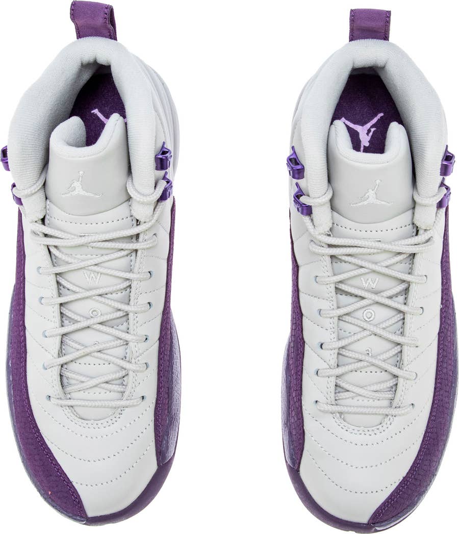 Jordan 12 desert sand top purple