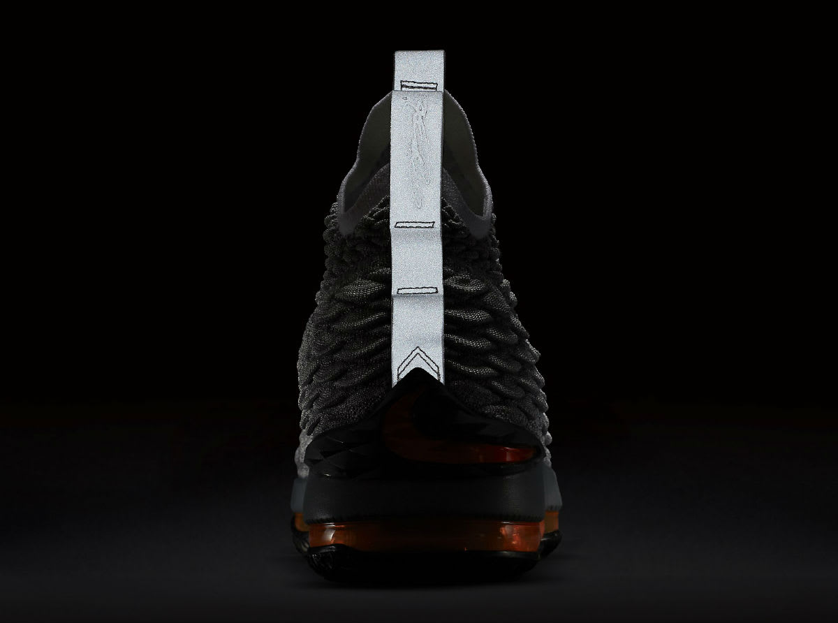 Nike LeBron 15 GS Black Safety Orange Dark Grey Wolf Grey Release Date 922911-080 3M