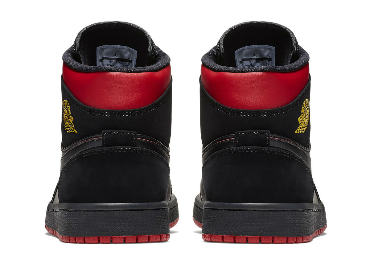 Air Jordan 1 Mid Last Shot Release Date 554724-076 Heel