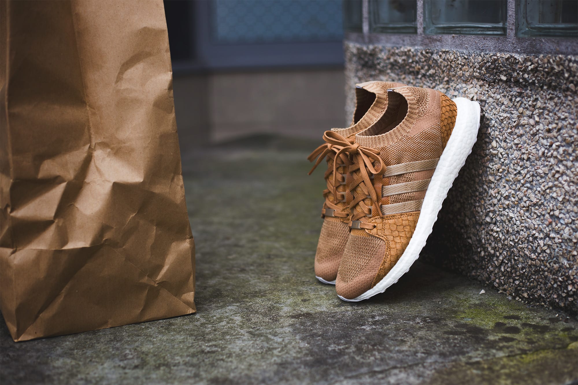 Adidas eqt support ultra pusha t brown bag sale