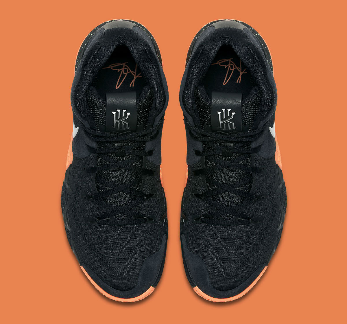 Nike Kyrie 4 Black/Silver-Orange Release Date 943806-010 Top
