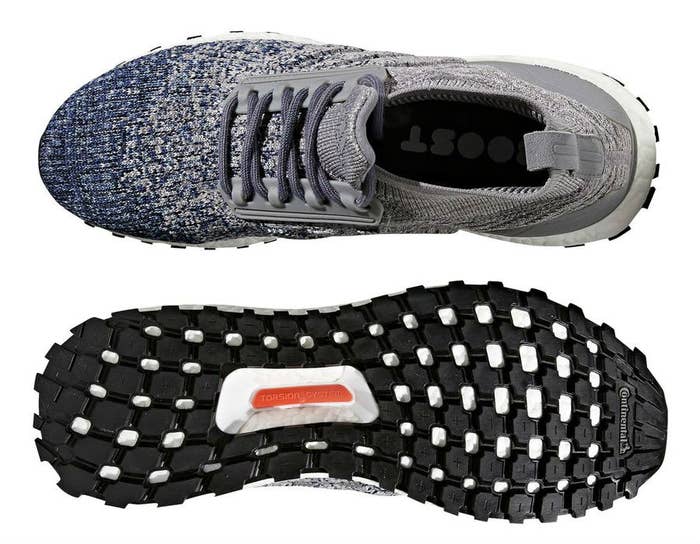 Adidas Ultra Boost All Terrain Glitch Heather Grey Heather Indigo Release Date BB6128 Top Sole