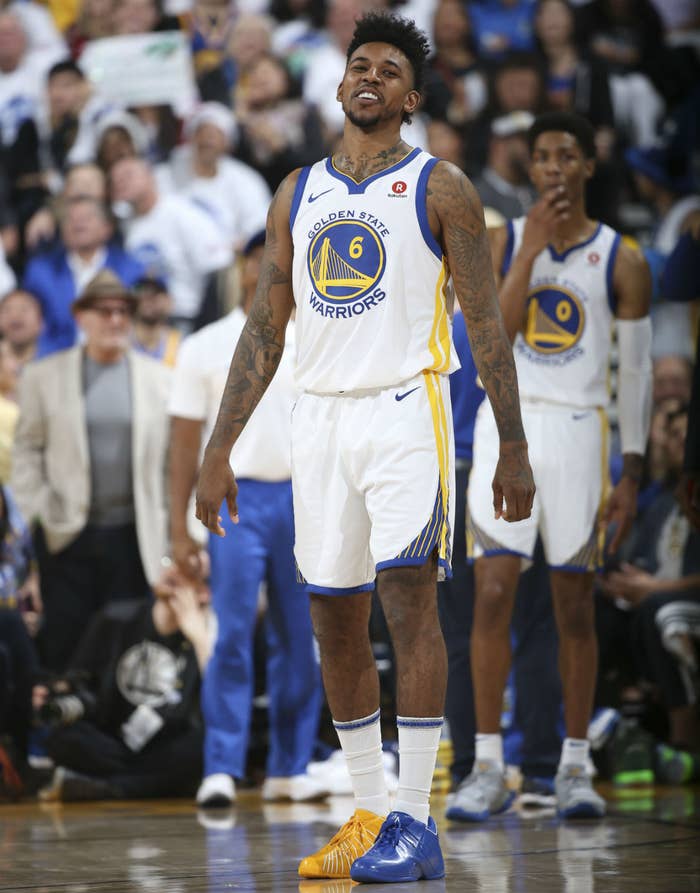 Nick Young Adidas TMac 3 Mismatched Warriors PE