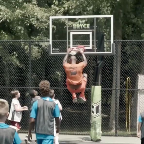 lebron james dunking on children again