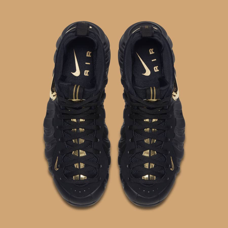 Nike Air Foamposite Pro Black Metallic Gold Arriving This Weekend •