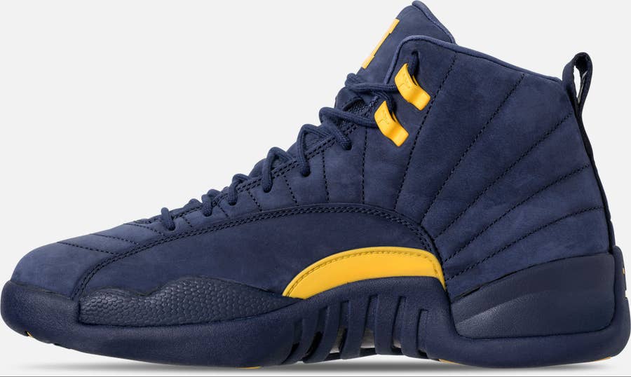 Jordan 12 navy blue and yellow new arrivals