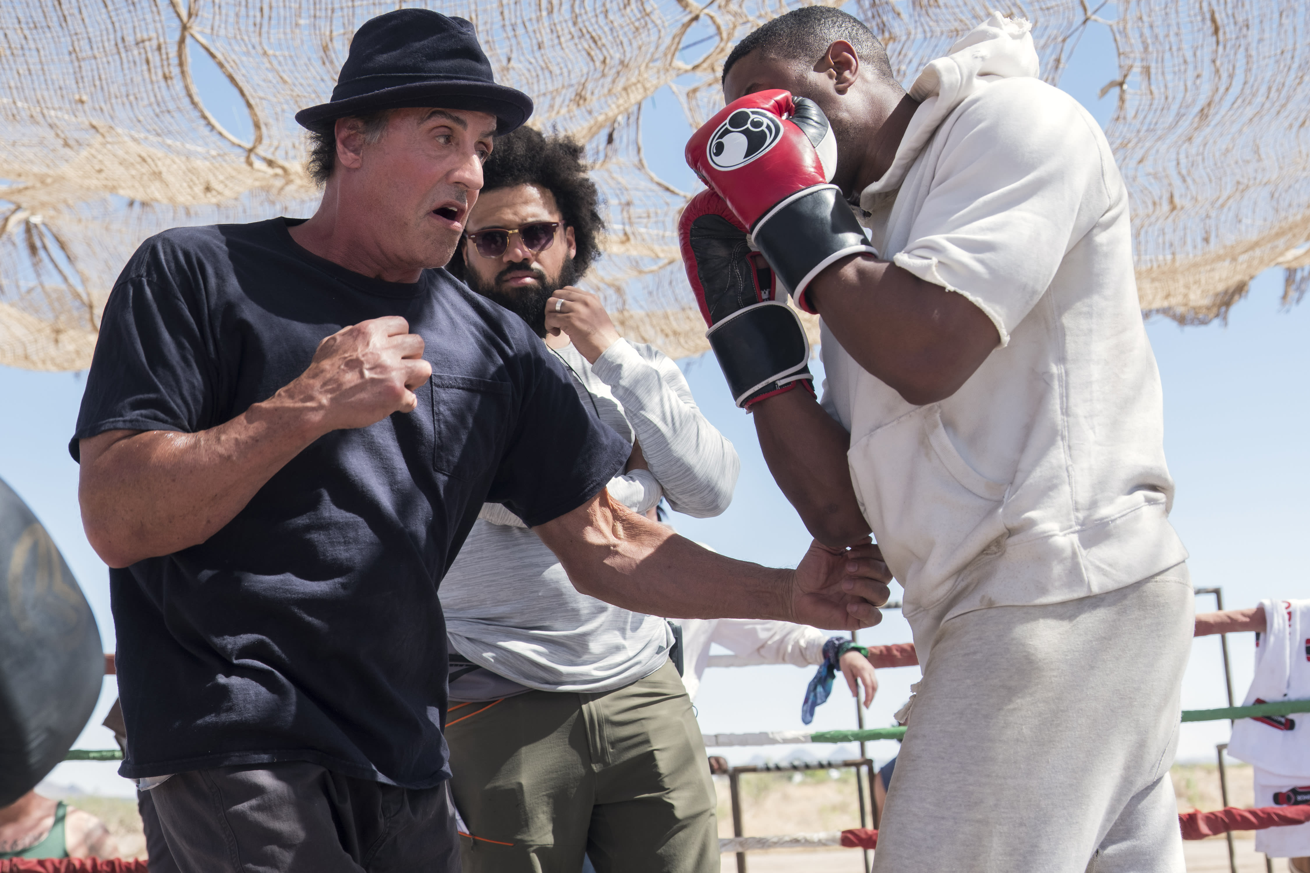 Sylvester Stallone and Steven Caple Jr.