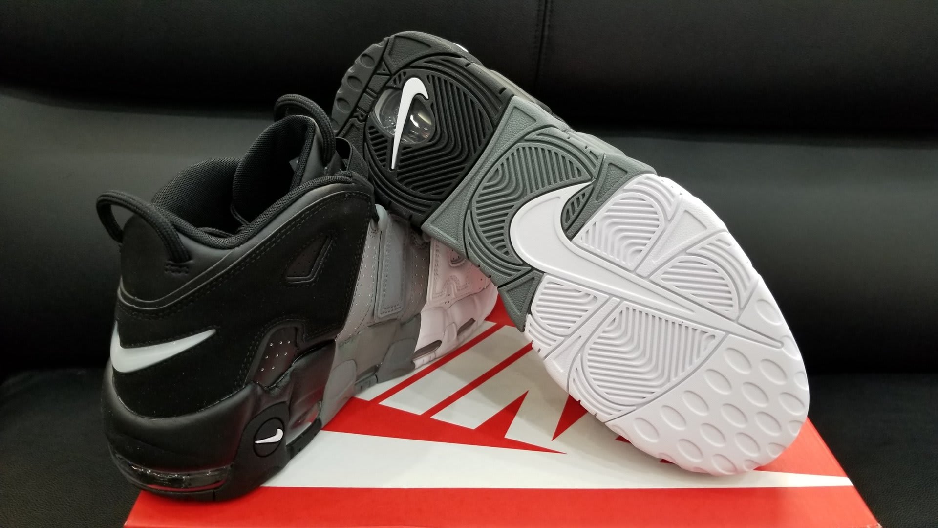 Nike Air More Uptempo Tri-Color Black Grey White Release Date Sole 921948 002