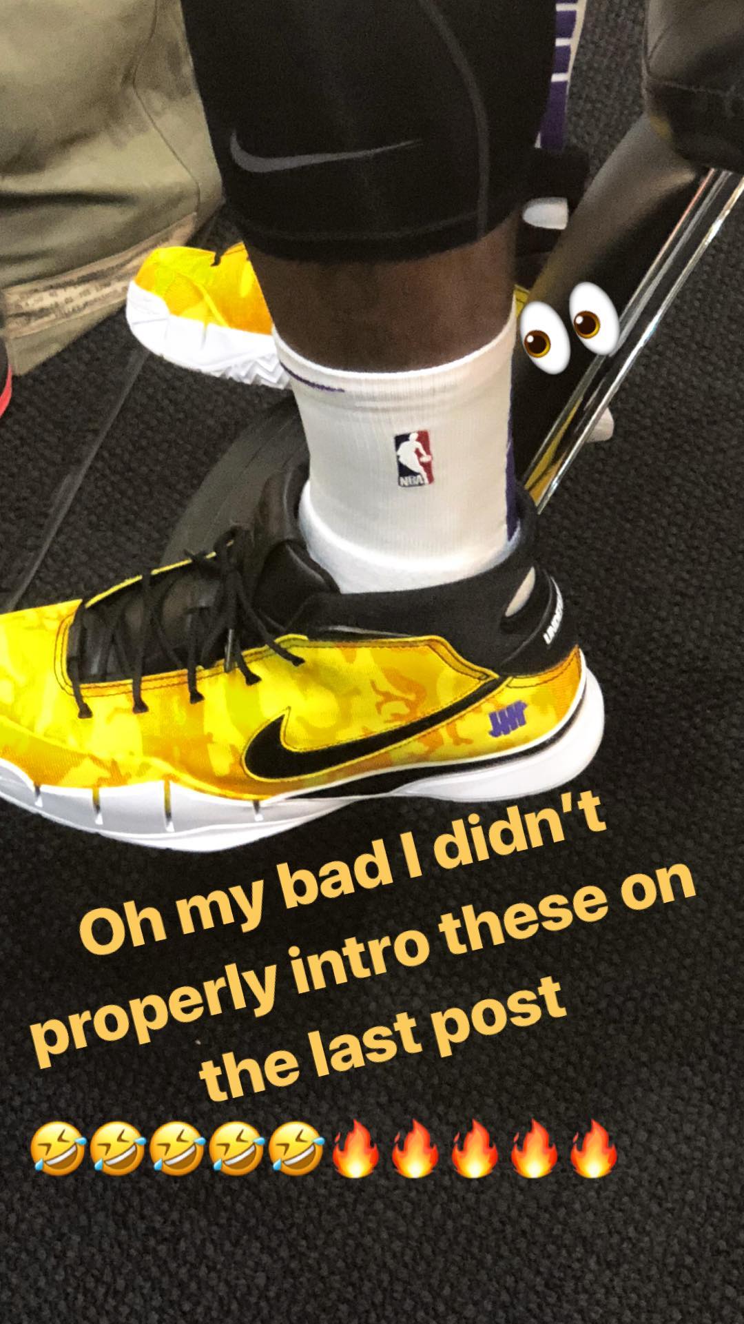 LeBron James UNDFTD x Nike Zoom Kobe 1 Protro Lakers PE On-Foot